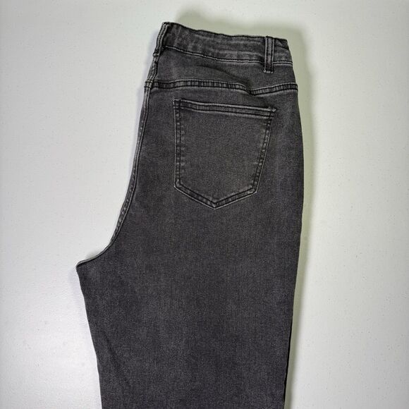 Shein Plus, High Waist Jeans, 5 Pocket Skinny Jeans Womens 0XL Curve‎ Dark Grey - Picture 8 of 14